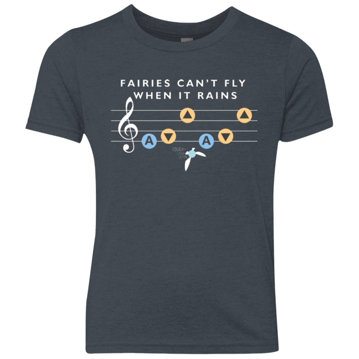 T-Shirts Vintage Navy / YXS Fairies Can't Fly When It Rains Youth Triblend T-Shirt