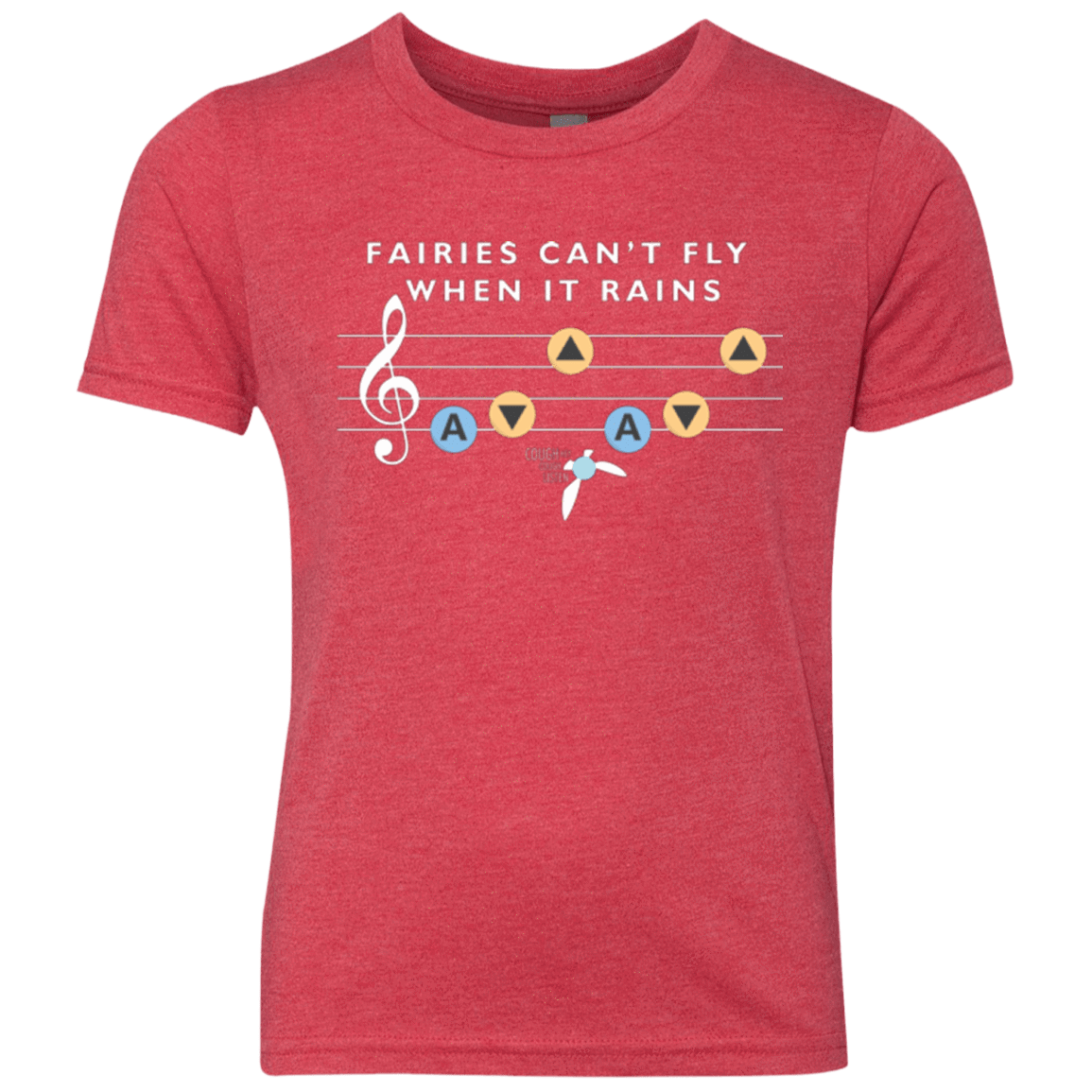 T-Shirts Vintage Red / YXS Fairies Can't Fly When It Rains Youth Triblend T-Shirt