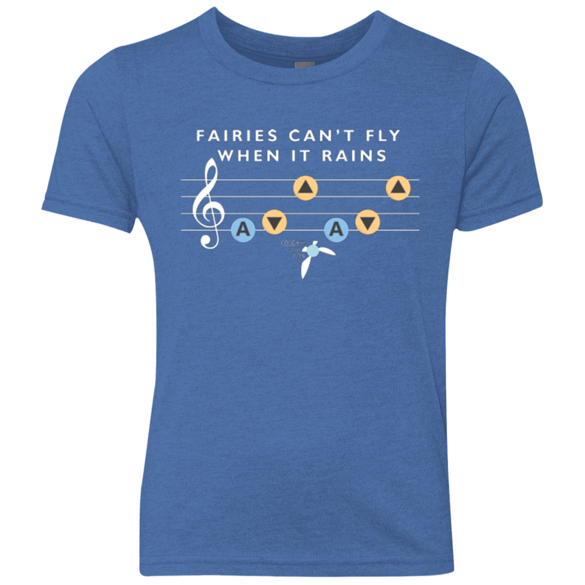 T-Shirts Vintage Royal / YXS Fairies Can't Fly When It Rains Youth Triblend T-Shirt