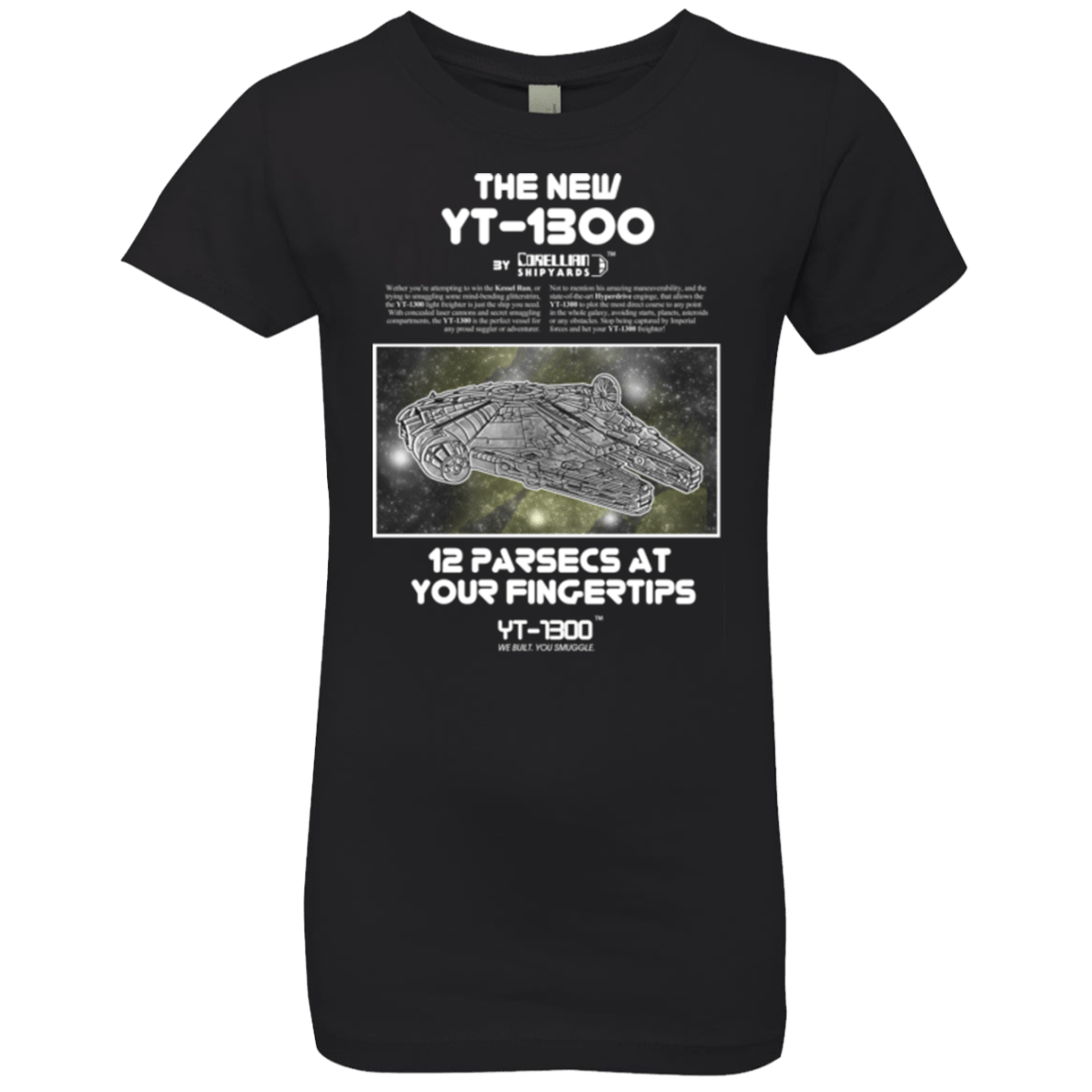 T-Shirts Black / YXS Falcon YT-3000 Girls Premium T-Shirt