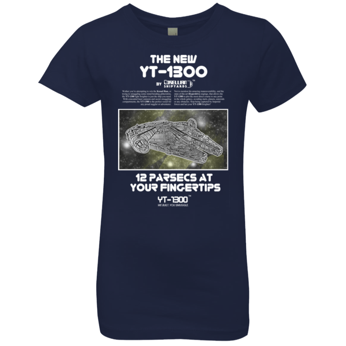 T-Shirts Midnight Navy / YXS Falcon YT-3000 Girls Premium T-Shirt