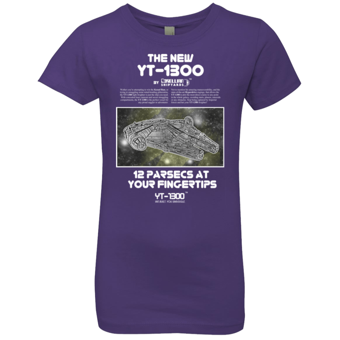 T-Shirts Purple Rush / YXS Falcon YT-3000 Girls Premium T-Shirt