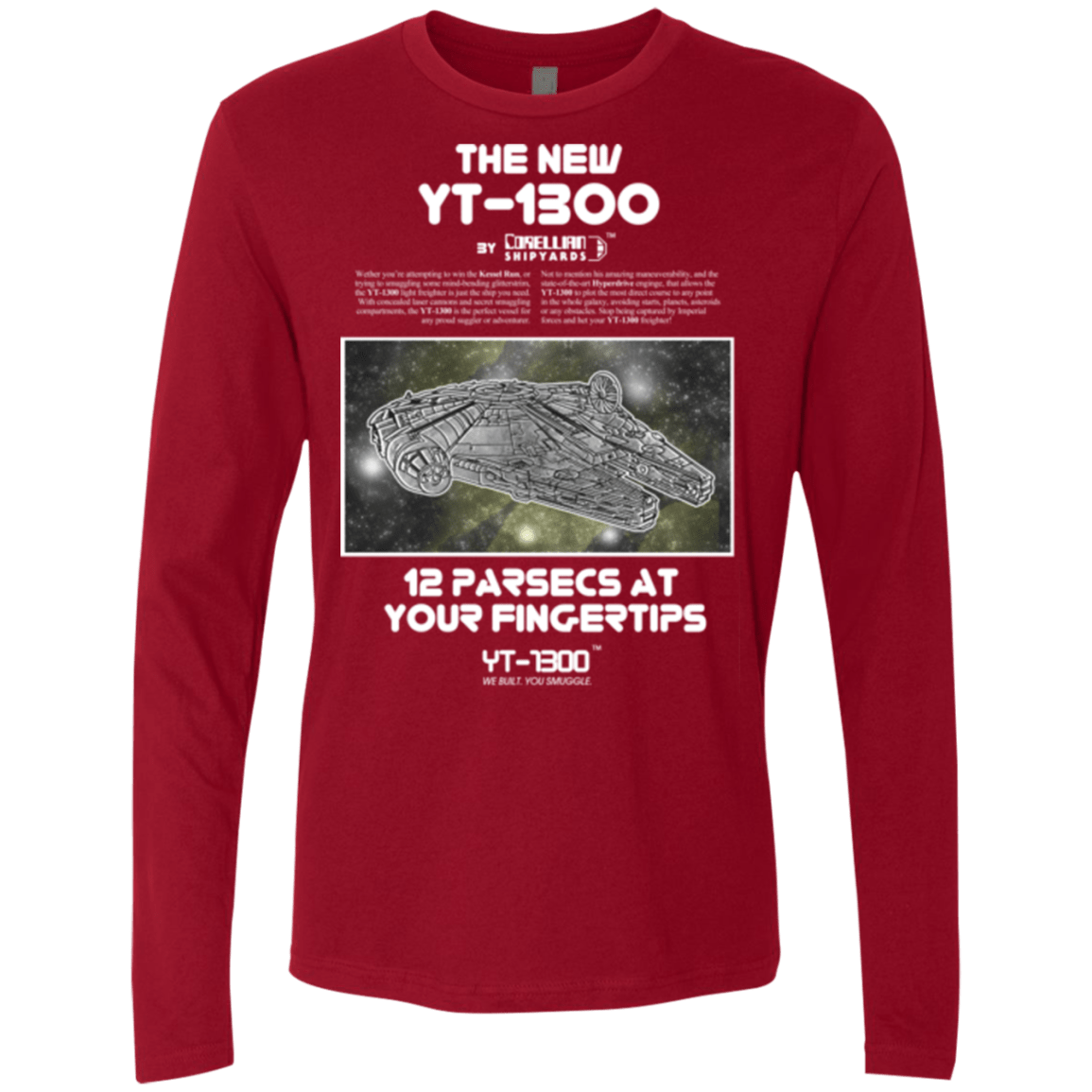 T-Shirts Cardinal / Small Falcon YT-3000 Men's Premium Long Sleeve