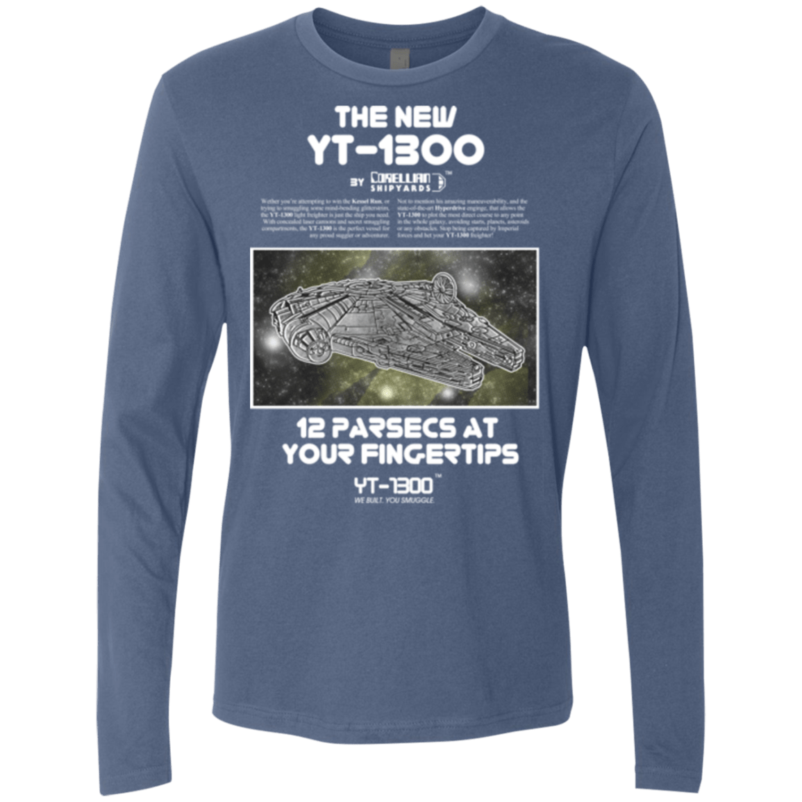 T-Shirts Indigo / Small Falcon YT-3000 Men's Premium Long Sleeve