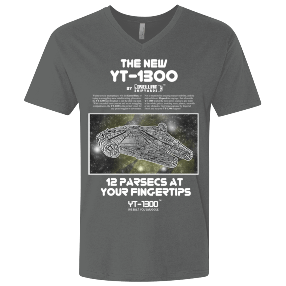 T-Shirts Heavy Metal / X-Small Falcon YT-3000 Men's Premium V-Neck