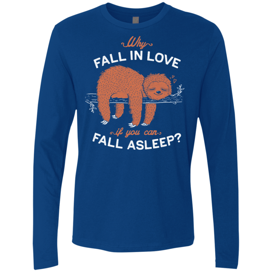 T-Shirts Royal / S Fall Asleep Men's Premium Long Sleeve