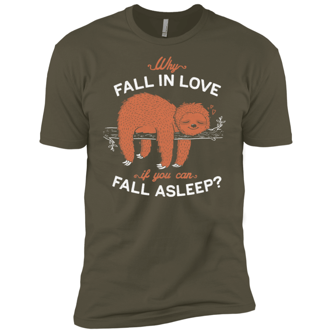 T-Shirts Military Green / X-Small Fall Asleep Men's Premium T-Shirt