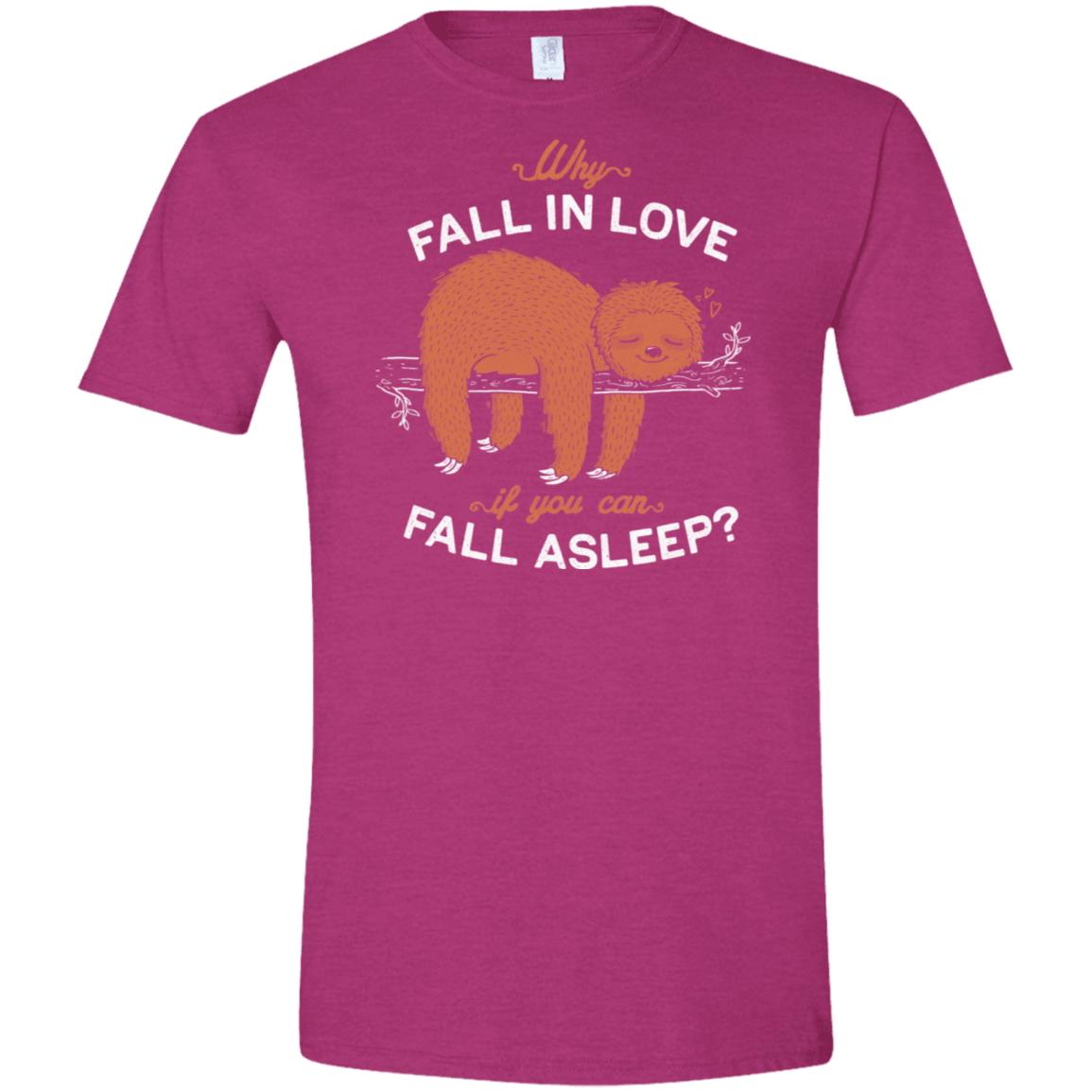 T-Shirts Antique Heliconia / S Fall Asleep Men's Semi-Fitted Softstyle