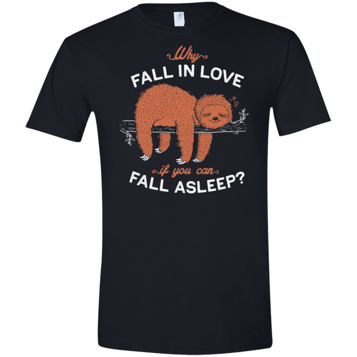 T-Shirts Black / X-Small Fall Asleep Men's Semi-Fitted Softstyle