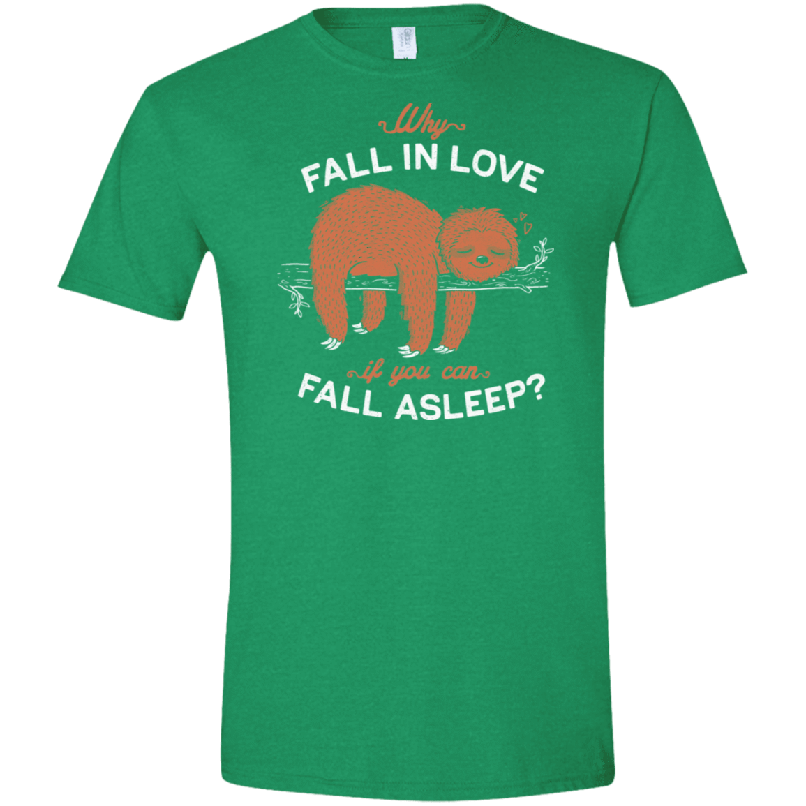 T-Shirts Heather Irish Green / S Fall Asleep Men's Semi-Fitted Softstyle