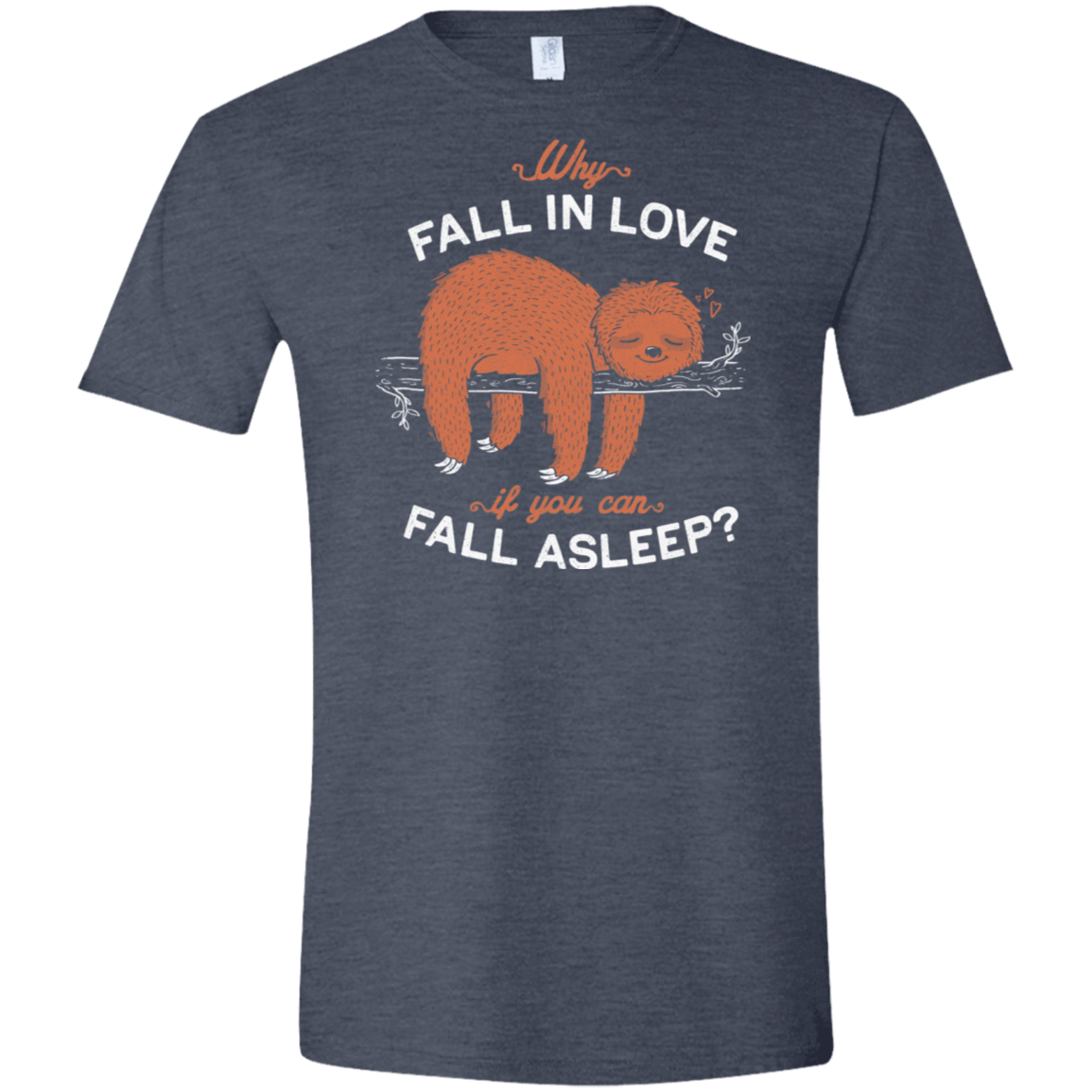 T-Shirts Heather Navy / S Fall Asleep Men's Semi-Fitted Softstyle