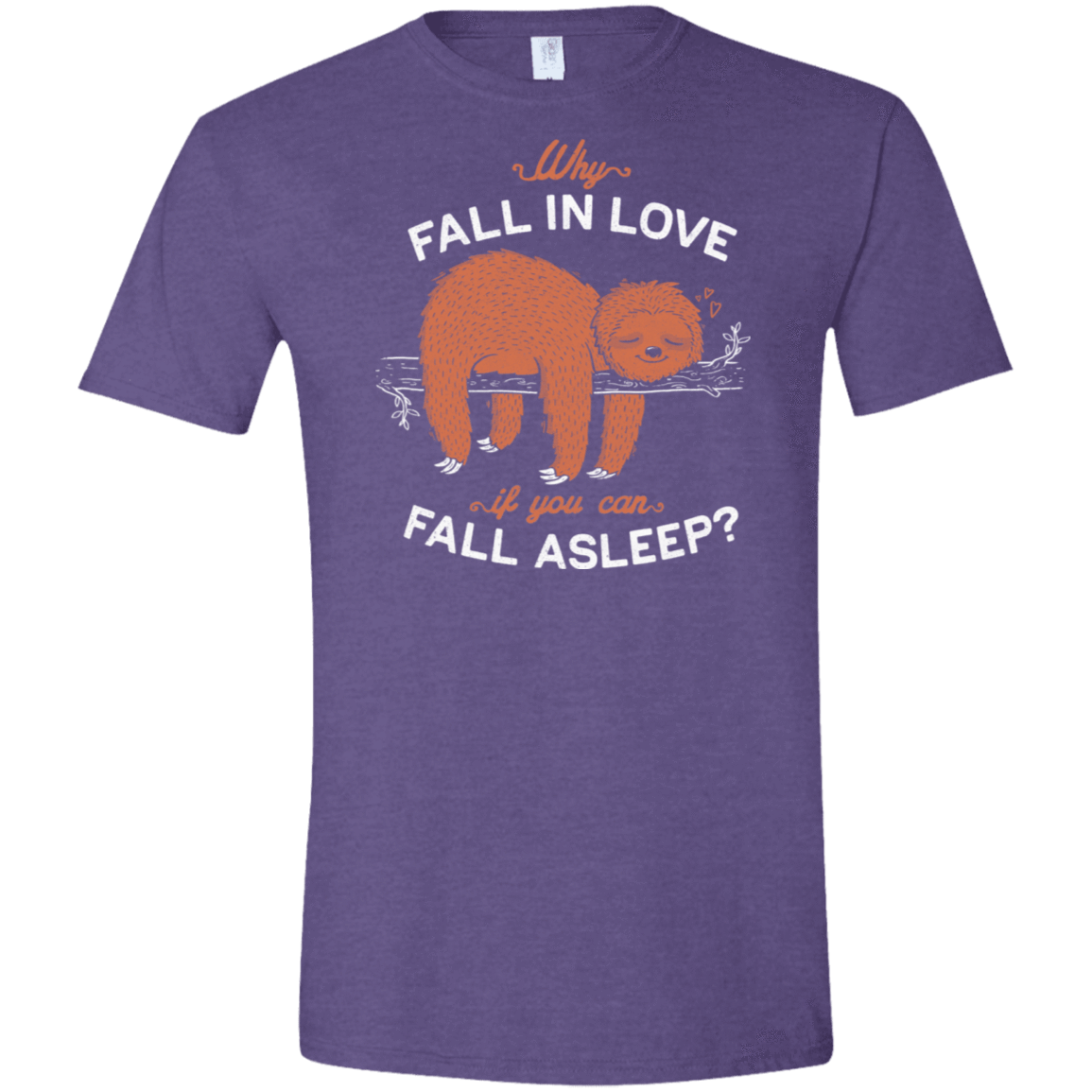 T-Shirts Heather Purple / S Fall Asleep Men's Semi-Fitted Softstyle