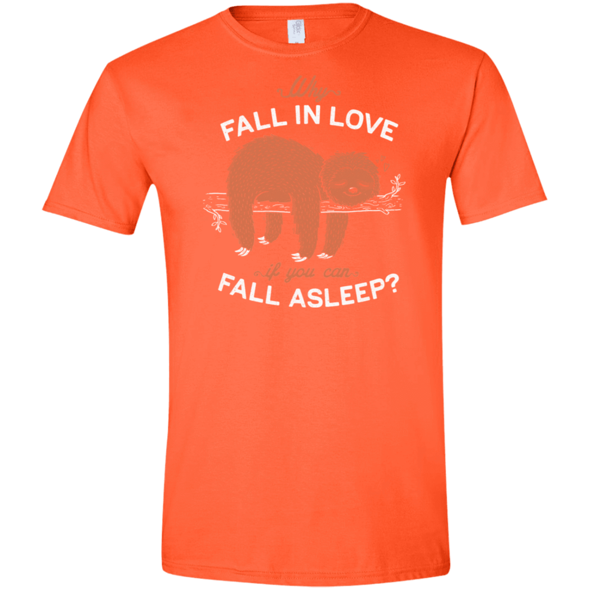 T-Shirts Orange / S Fall Asleep Men's Semi-Fitted Softstyle
