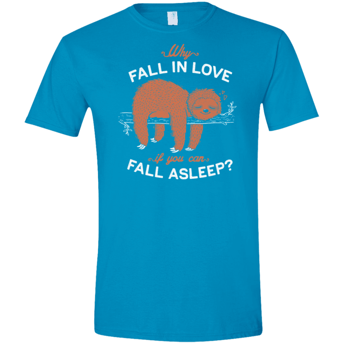 T-Shirts Sapphire / S Fall Asleep Men's Semi-Fitted Softstyle