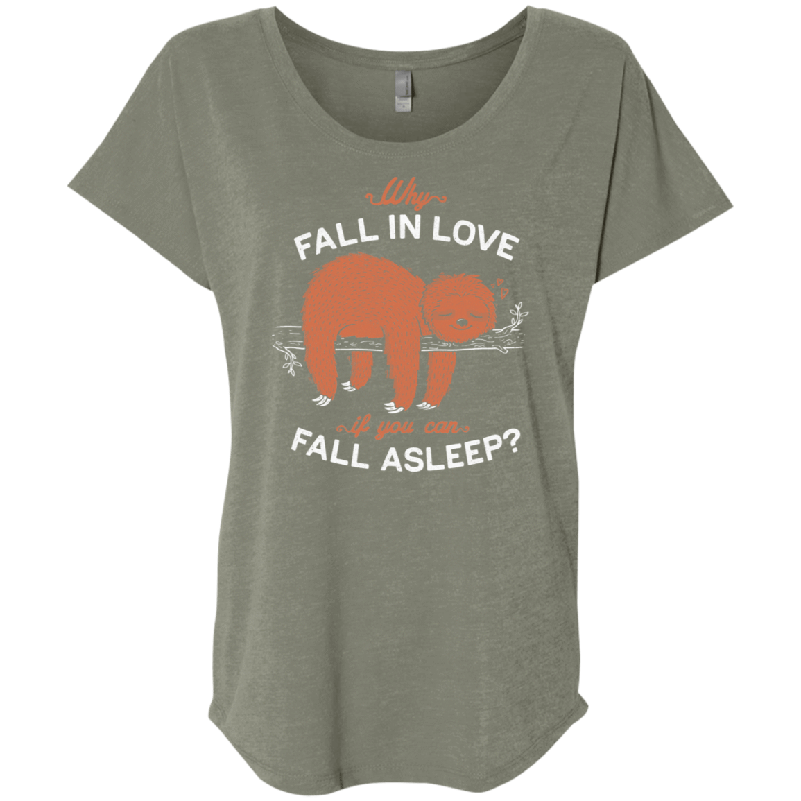 T-Shirts Venetian Grey / X-Small Fall Asleep Triblend Dolman Sleeve
