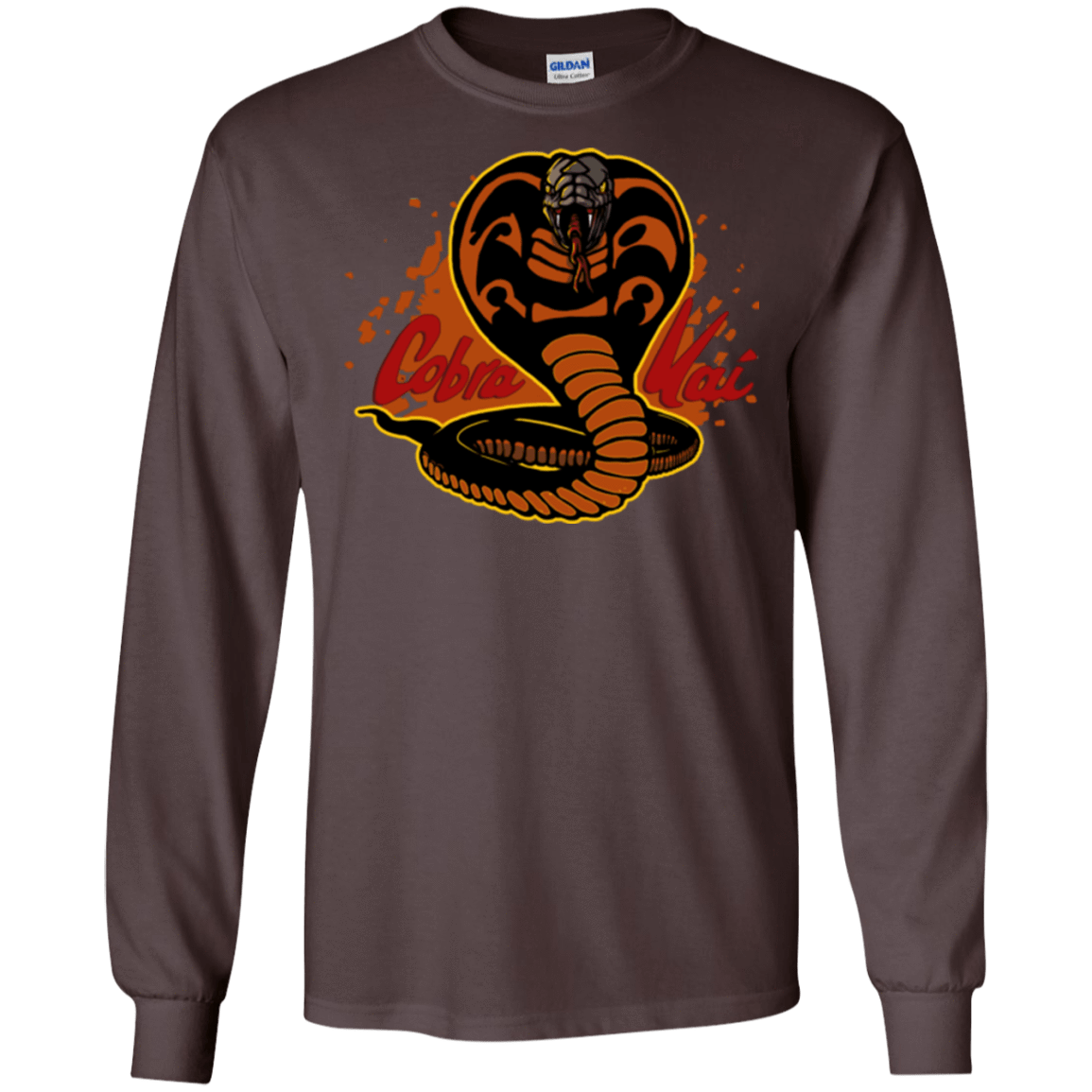 T-Shirts Dark Chocolate / S Familiar Reptile Men's Long Sleeve T-Shirt
