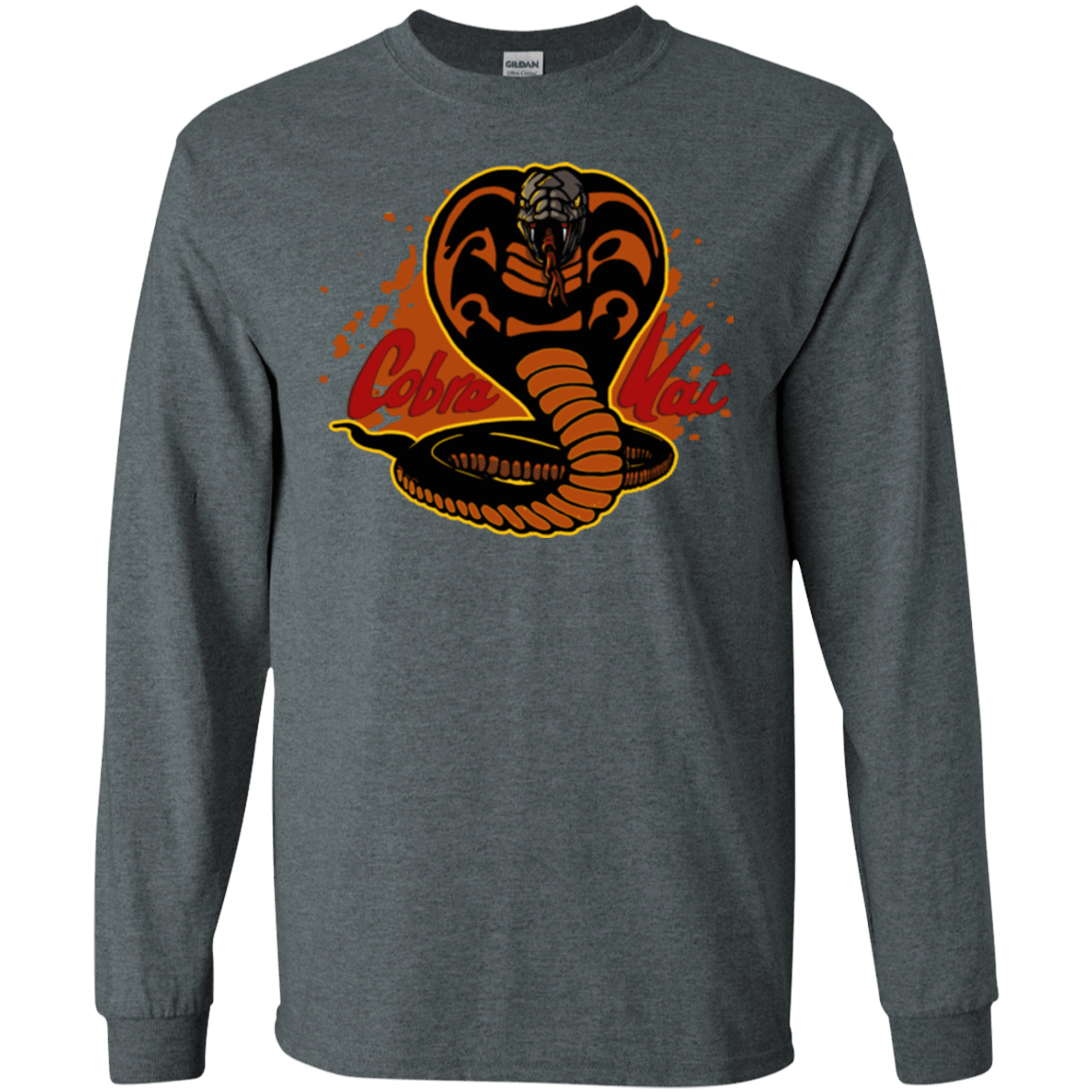 T-Shirts Dark Heather / S Familiar Reptile Men's Long Sleeve T-Shirt