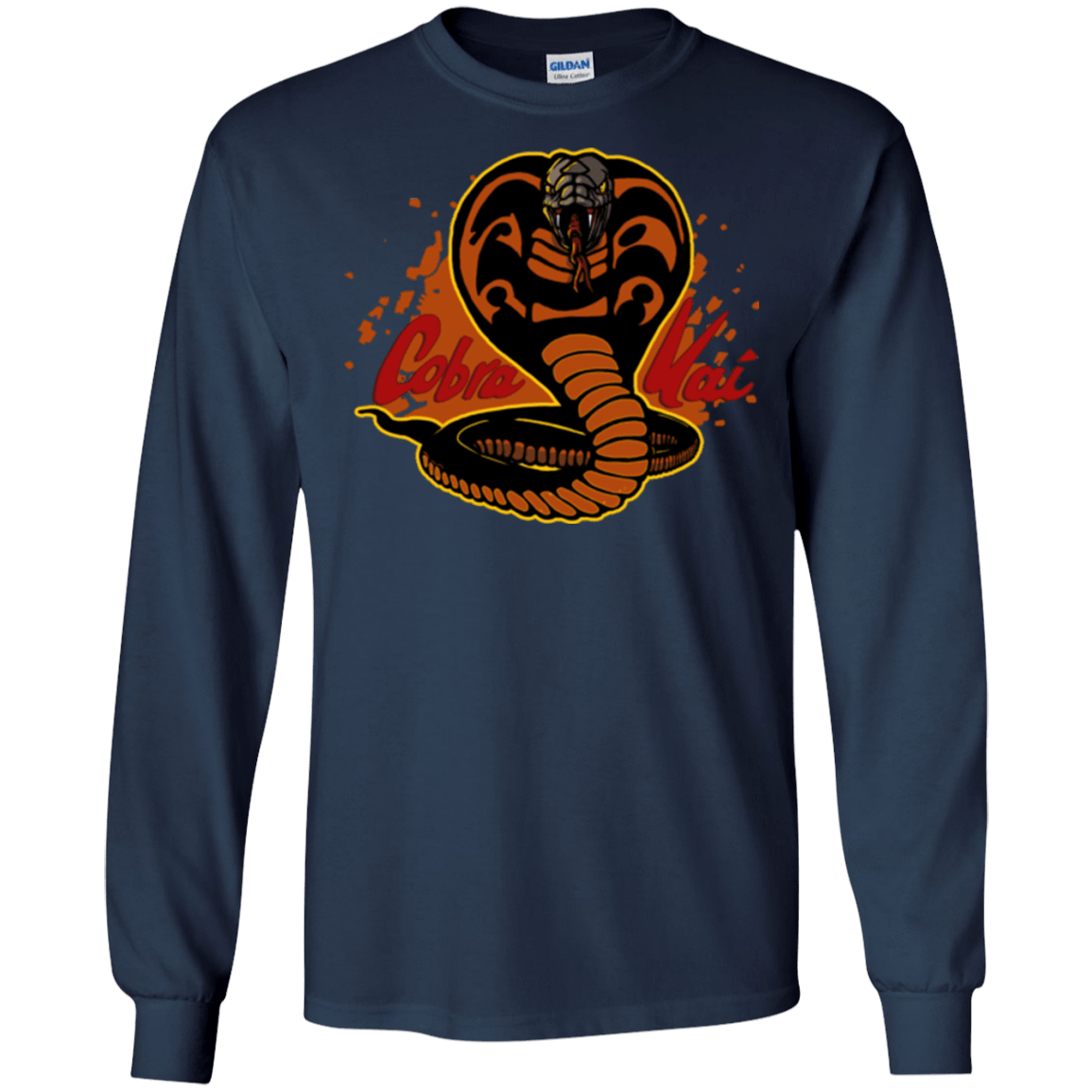 T-Shirts Navy / S Familiar Reptile Men's Long Sleeve T-Shirt