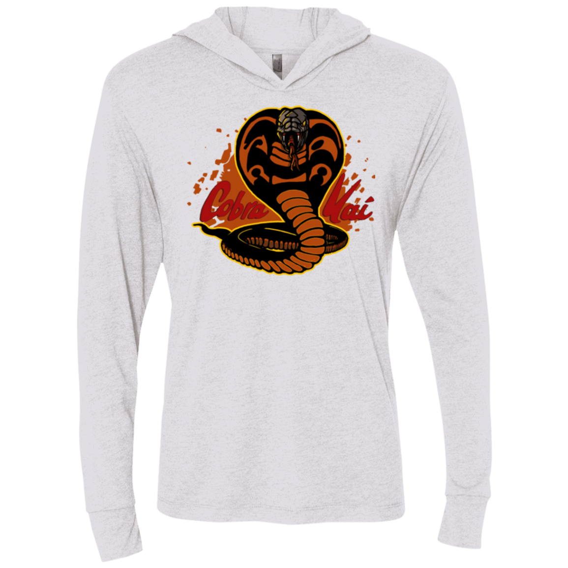 T-Shirts Heather White / X-Small Familiar Reptile Triblend Long Sleeve Hoodie Tee