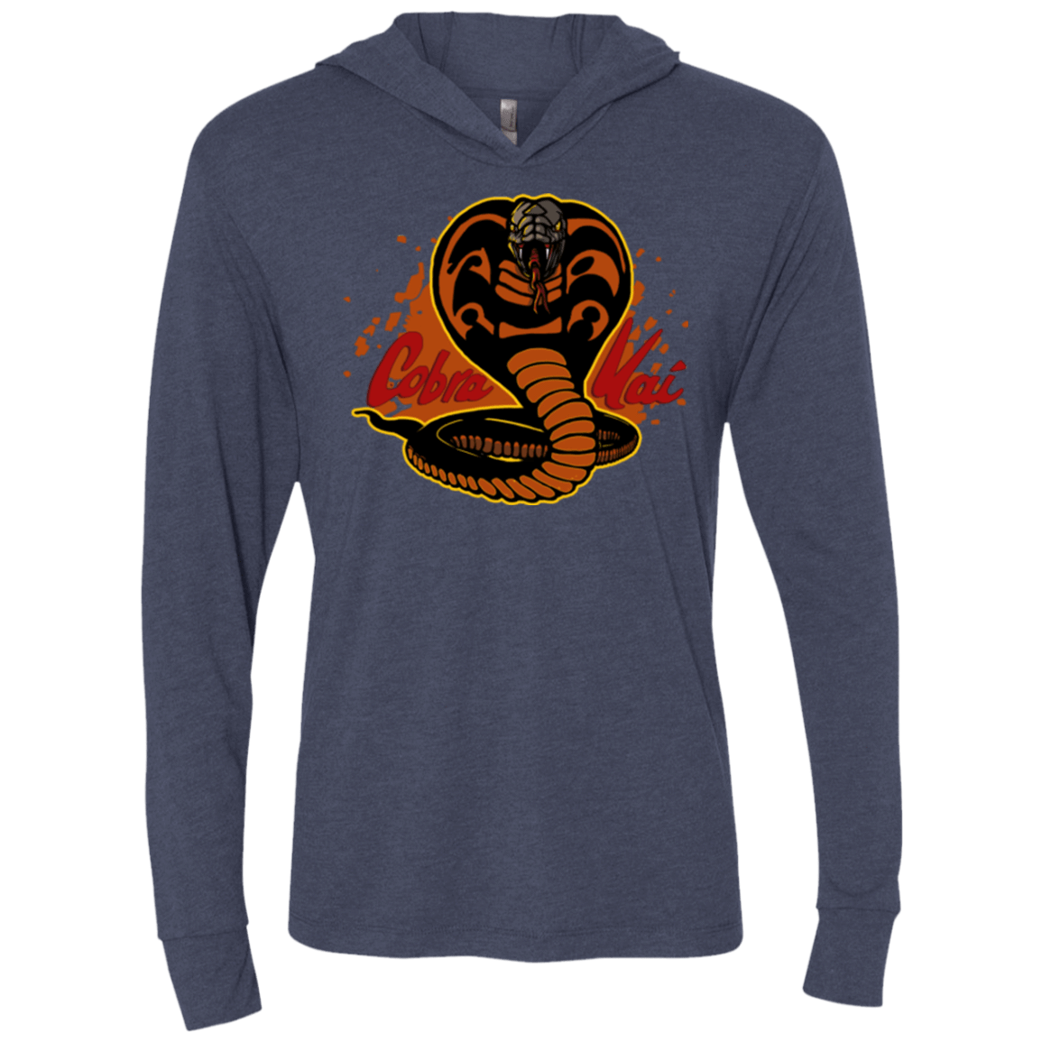 T-Shirts Vintage Navy / X-Small Familiar Reptile Triblend Long Sleeve Hoodie Tee