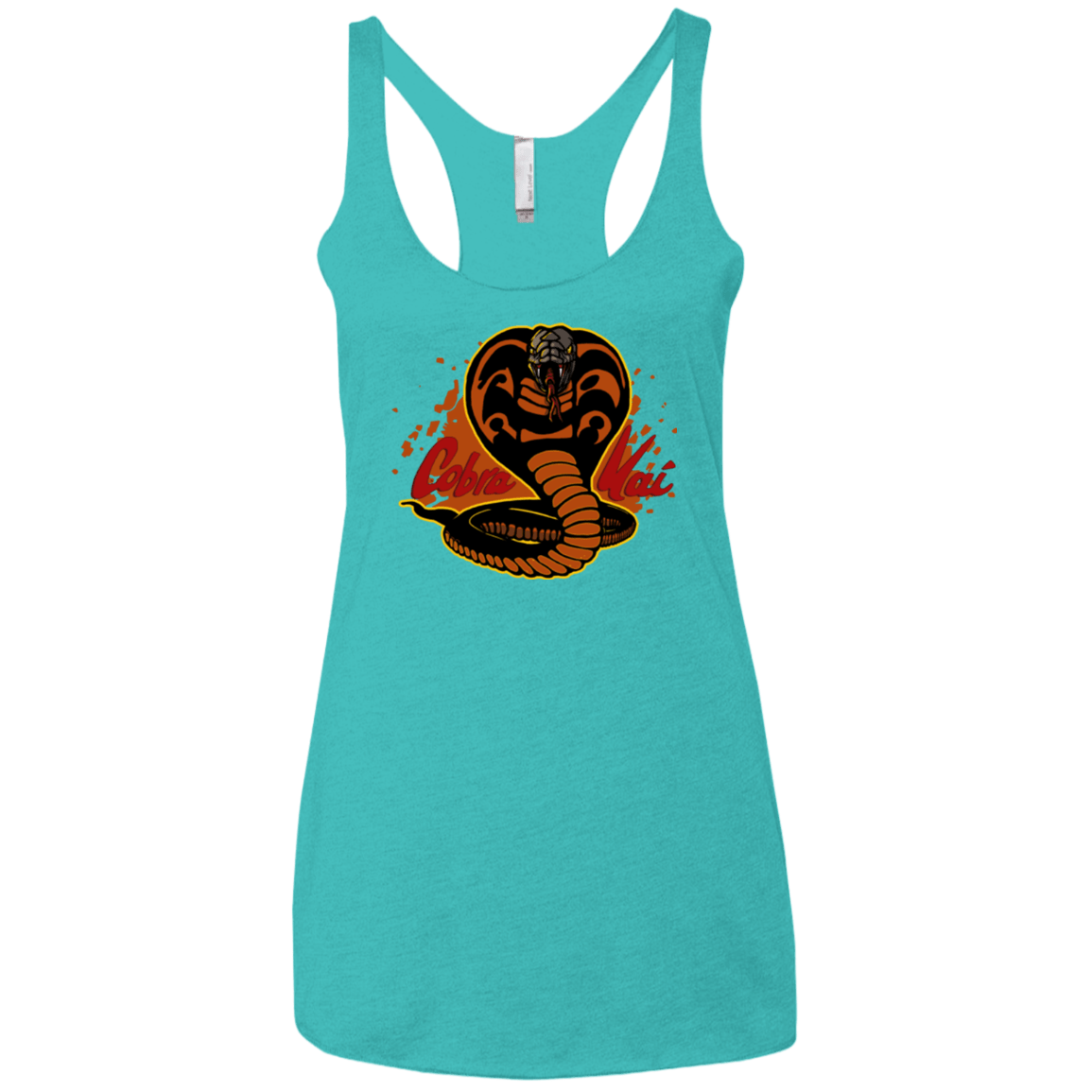 T-Shirts Tahiti Blue / X-Small Familiar Reptile Women's Triblend Racerback Tank