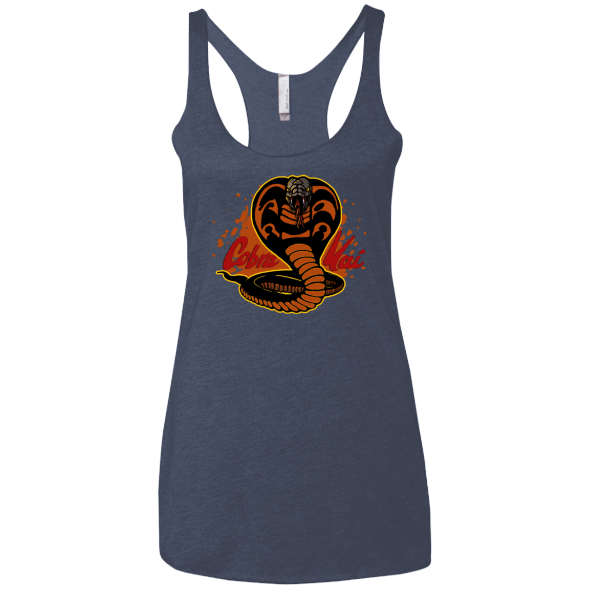 T-Shirts Vintage Navy / X-Small Familiar Reptile Women's Triblend Racerback Tank