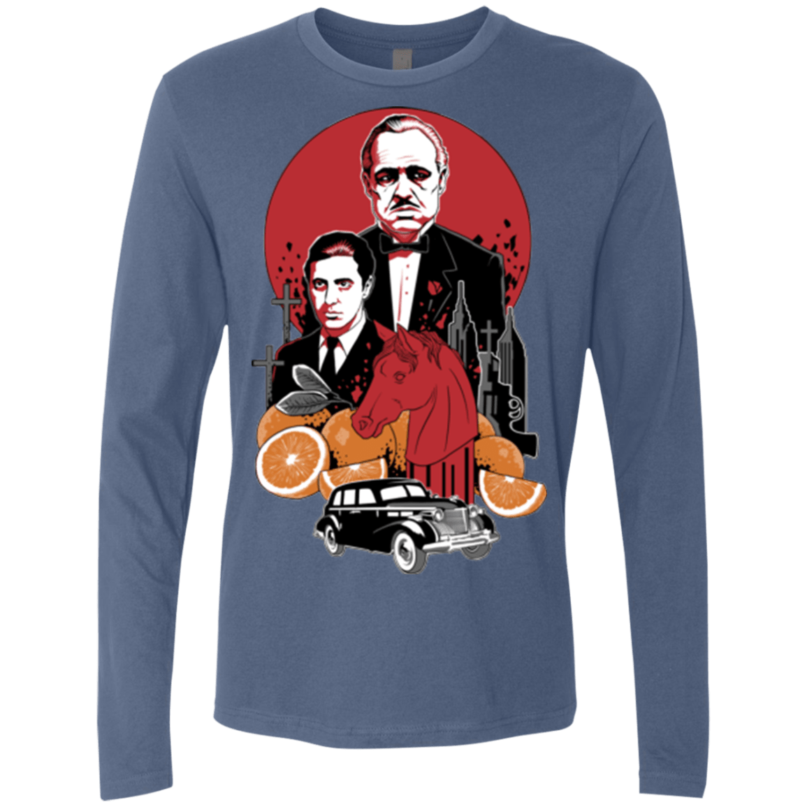 T-Shirts Indigo / Small Family Cursed Men's Premium Long Sleeve