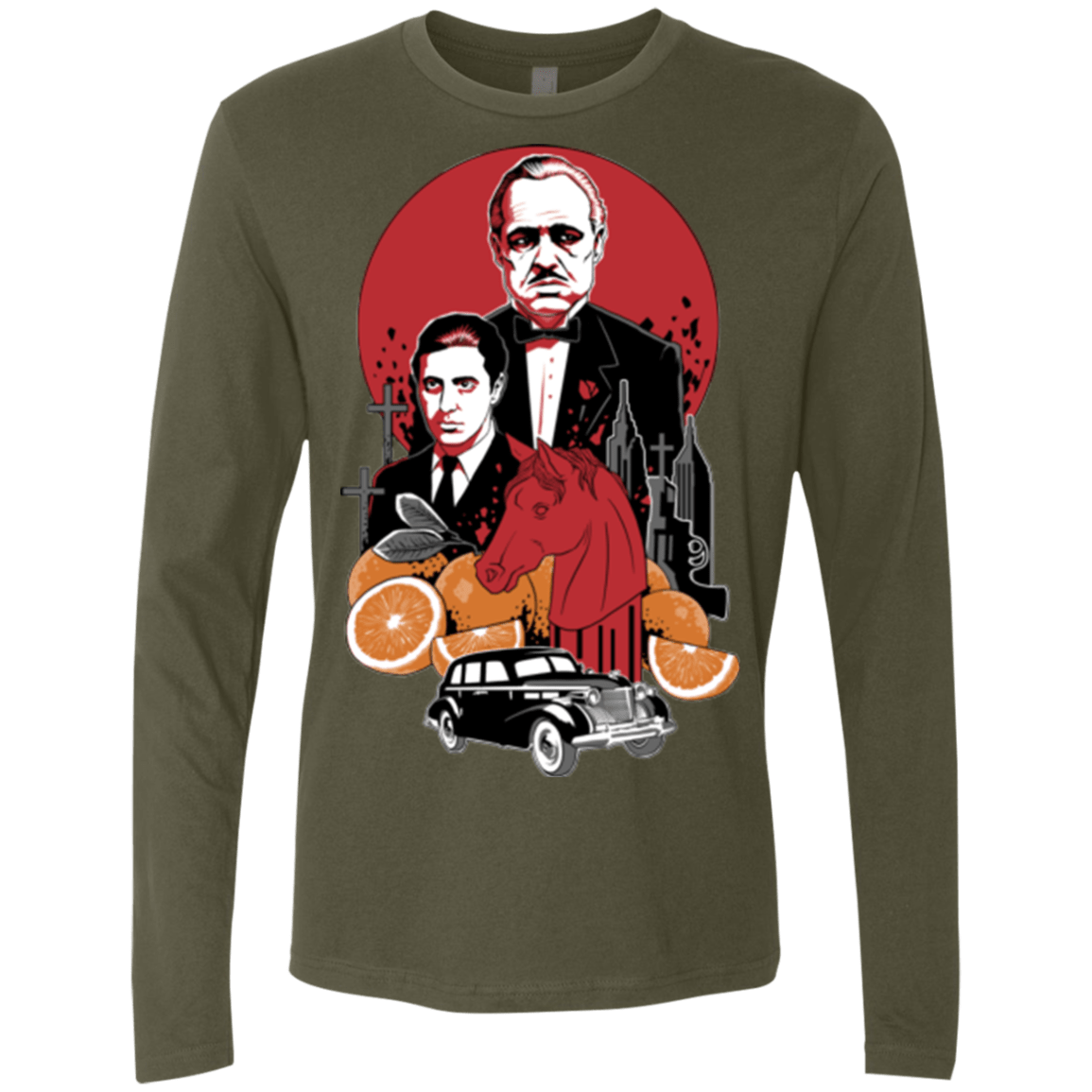 T-Shirts Military Green / Small Family Cursed Men's Premium Long Sleeve