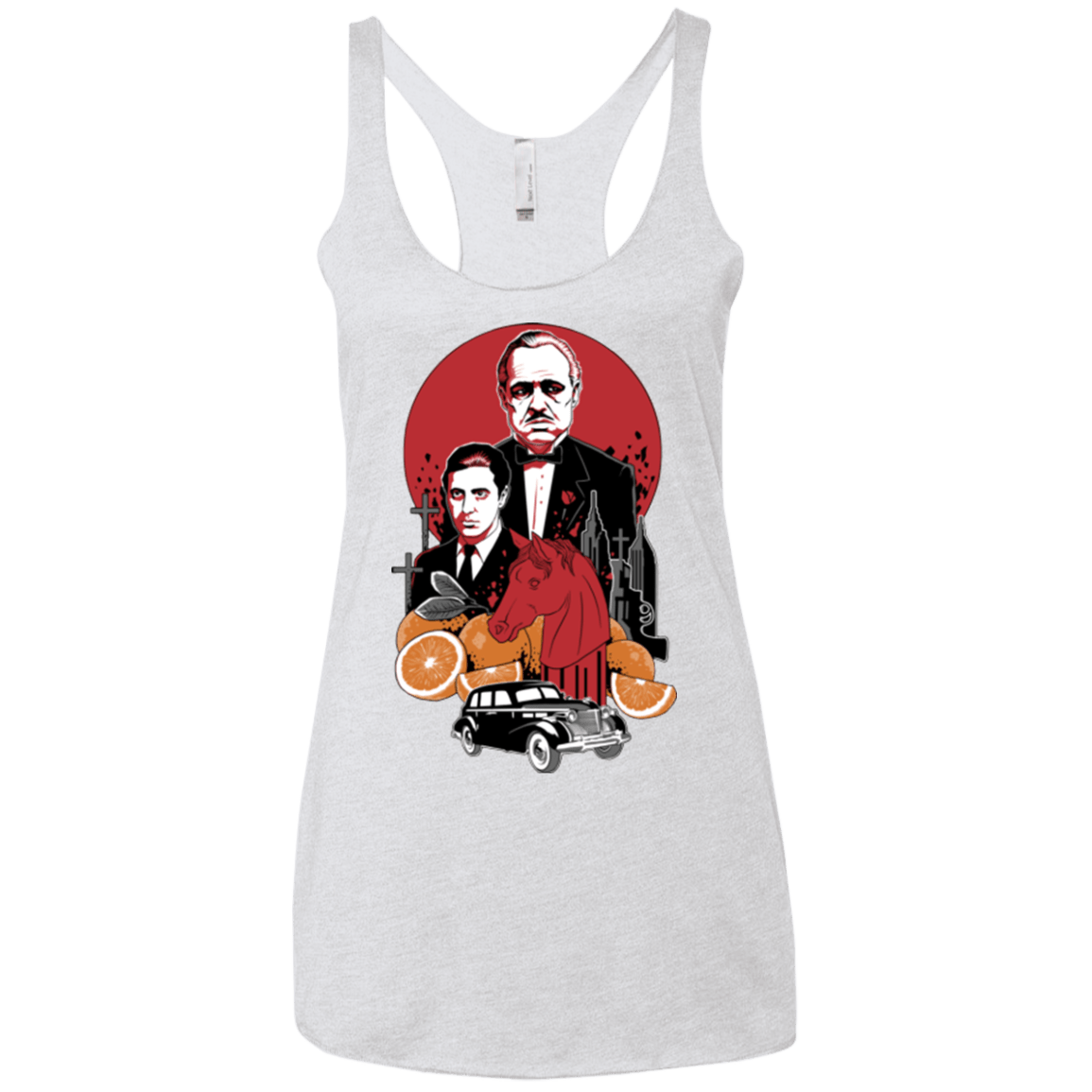 T-Shirts Heather White / X-Small Family Cursed Women's Triblend Racerback Tank