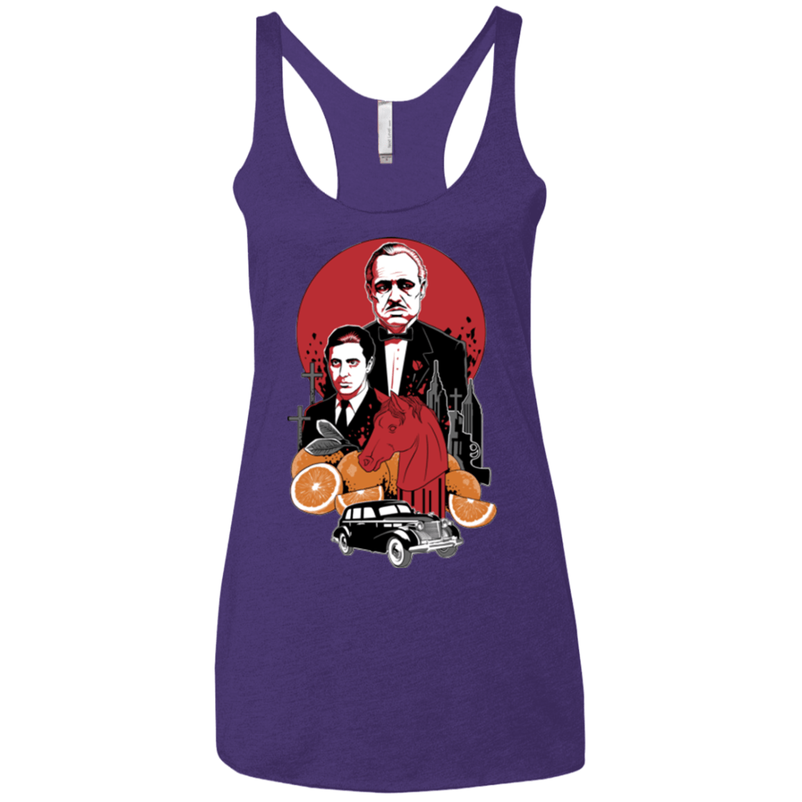 T-Shirts Purple Rush / X-Small Family Cursed Women's Triblend Racerback Tank