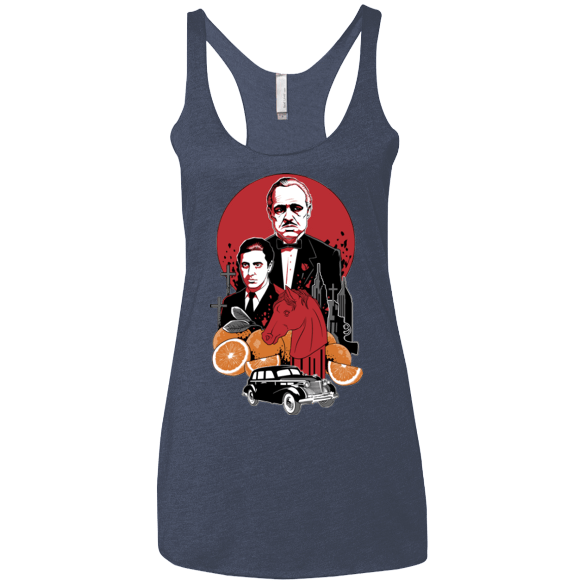 T-Shirts Vintage Navy / X-Small Family Cursed Women's Triblend Racerback Tank