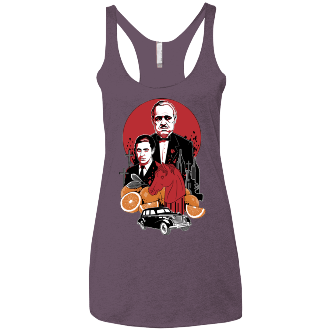 T-Shirts Vintage Purple / X-Small Family Cursed Women's Triblend Racerback Tank
