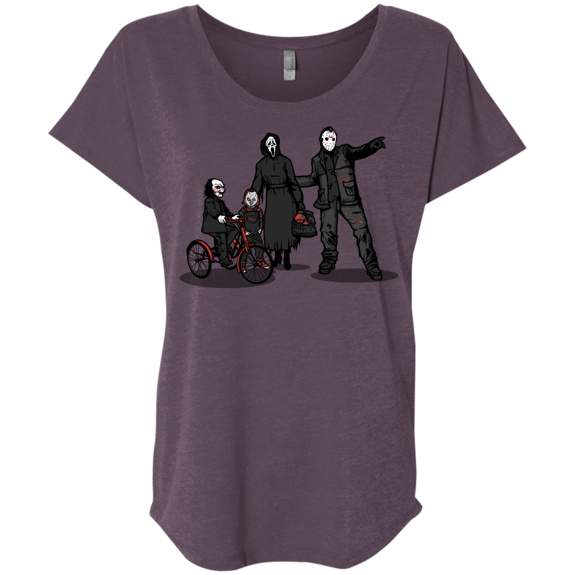 T-Shirts Vintage Purple / X-Small Family Values Triblend Dolman Sleeve