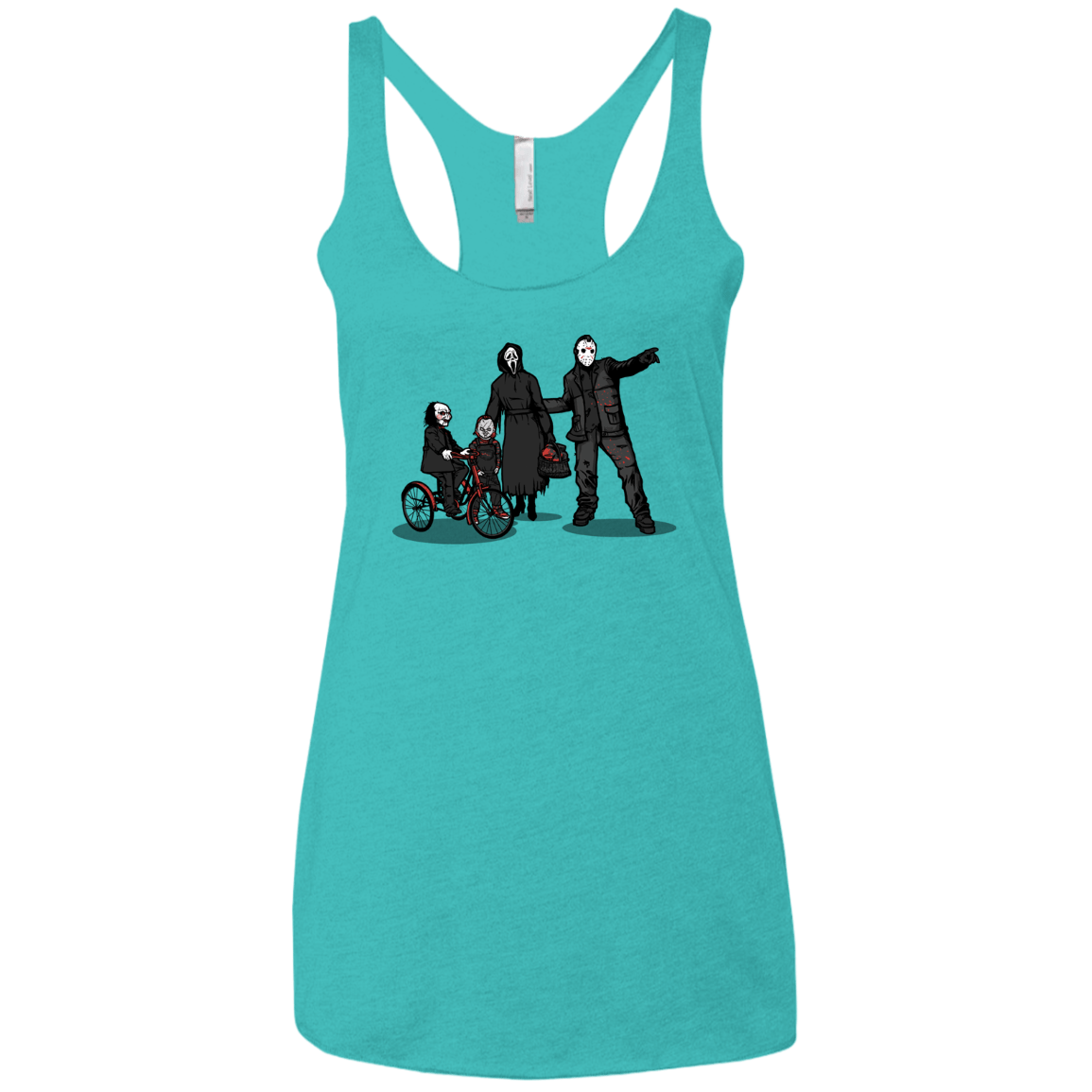 T-Shirts Tahiti Blue / X-Small Family Values Women's Triblend Racerback Tank