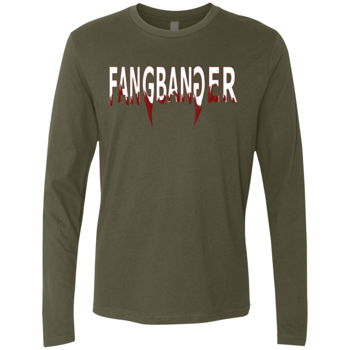 T-Shirts Military Green / Small Fangbanger Men's Premium Long Sleeve