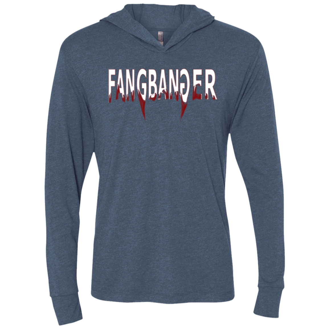 T-Shirts Indigo / X-Small Fangbanger Triblend Long Sleeve Hoodie Tee