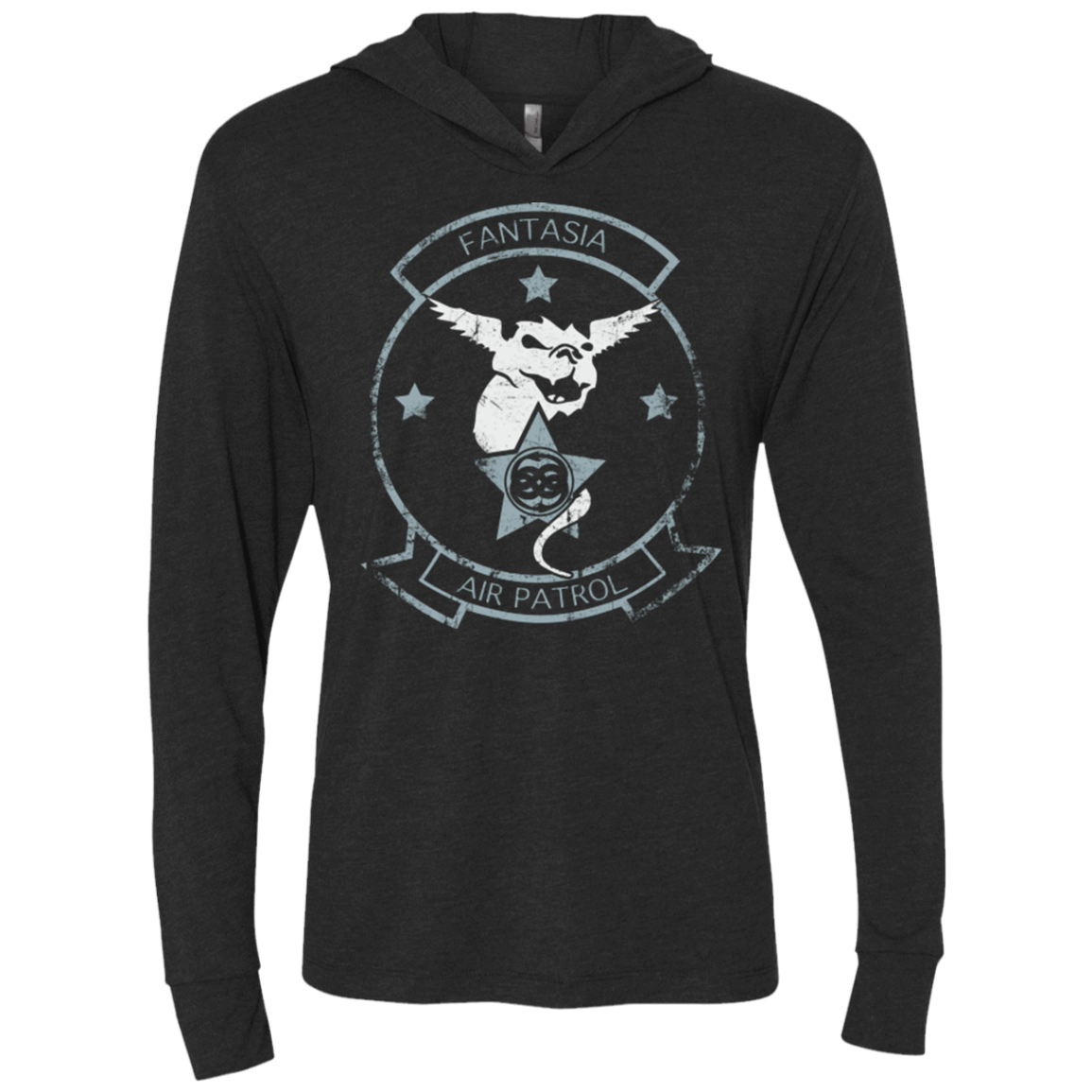 T-Shirts Vintage Black / X-Small Fantasia Air Patrol Triblend Long Sleeve Hoodie Tee