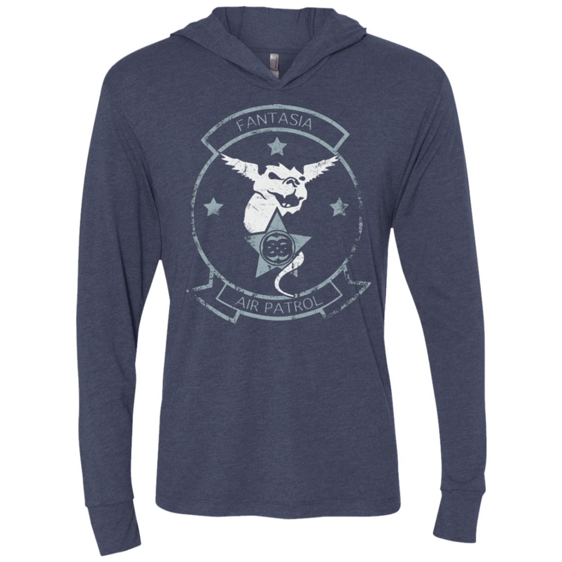 T-Shirts Vintage Navy / X-Small Fantasia Air Patrol Triblend Long Sleeve Hoodie Tee