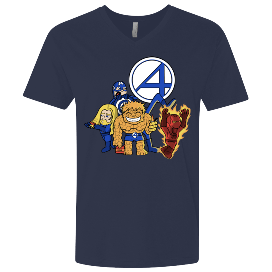 T-Shirts Midnight Navy / X-Small FANTASTIC-A Men's Premium V-Neck
