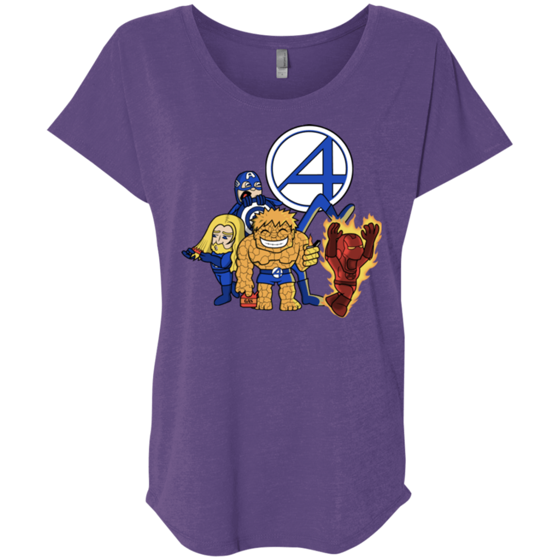 T-Shirts Purple Rush / X-Small FANTASTIC-A Triblend Dolman Sleeve