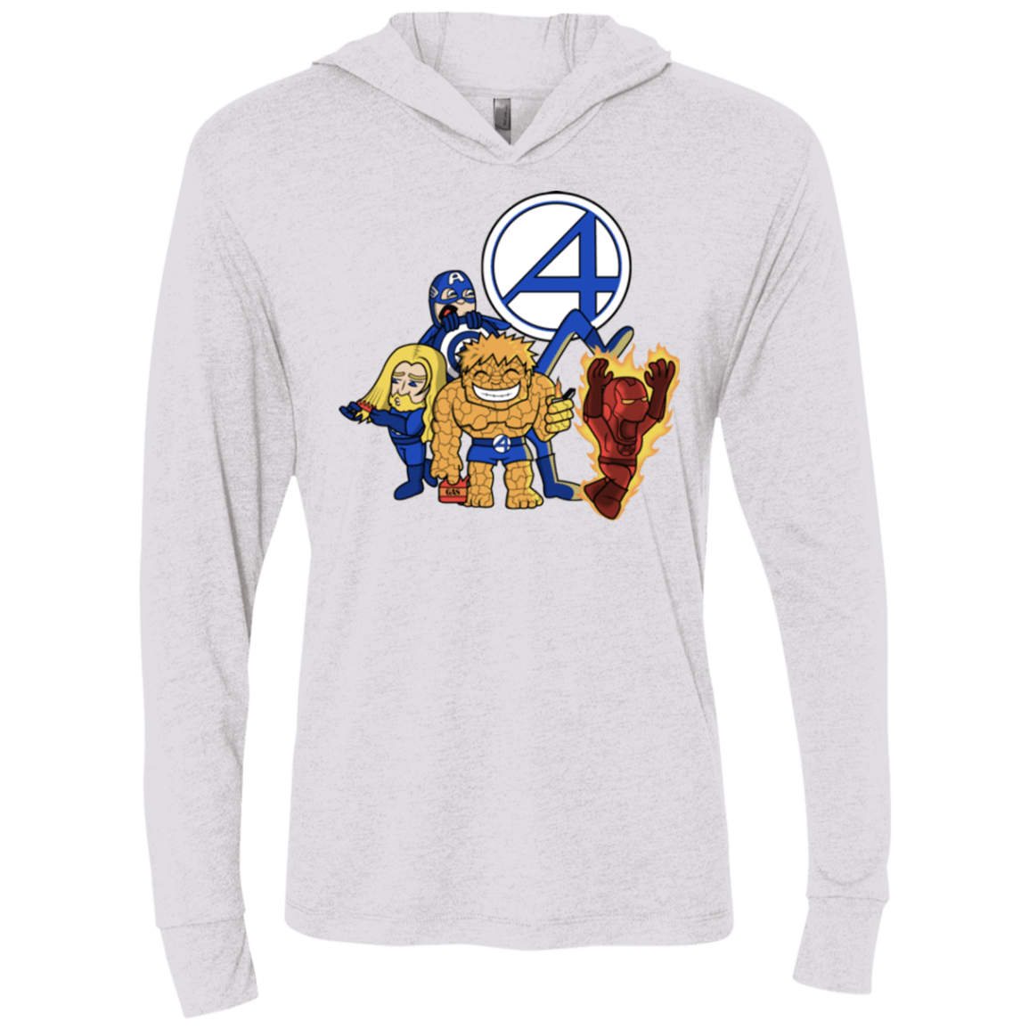 T-Shirts Heather White / X-Small FANTASTIC-A Triblend Long Sleeve Hoodie Tee