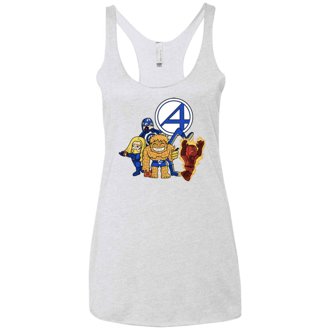 T-Shirts Heather White / X-Small FANTASTIC-A Women's Triblend Racerback Tank