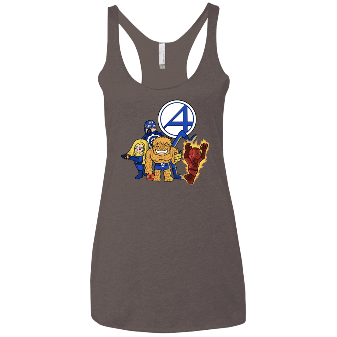 T-Shirts Macchiato / X-Small FANTASTIC-A Women's Triblend Racerback Tank