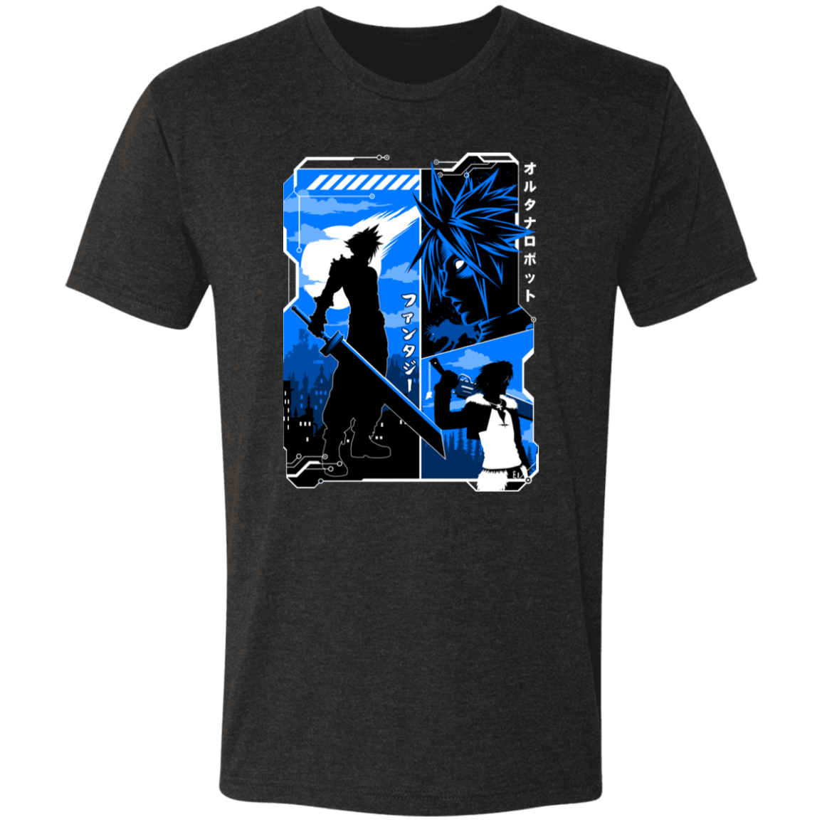 T-Shirts Vintage Black / S Fantasy Manga Men's Triblend T-Shirt