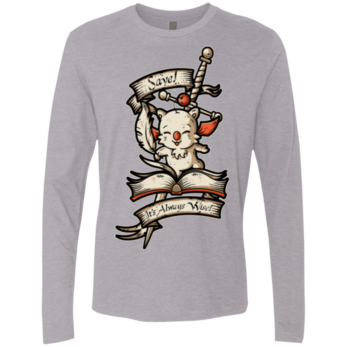 T-Shirts Heather Grey / Small FANTASY SAVE POINT Men's Premium Long Sleeve