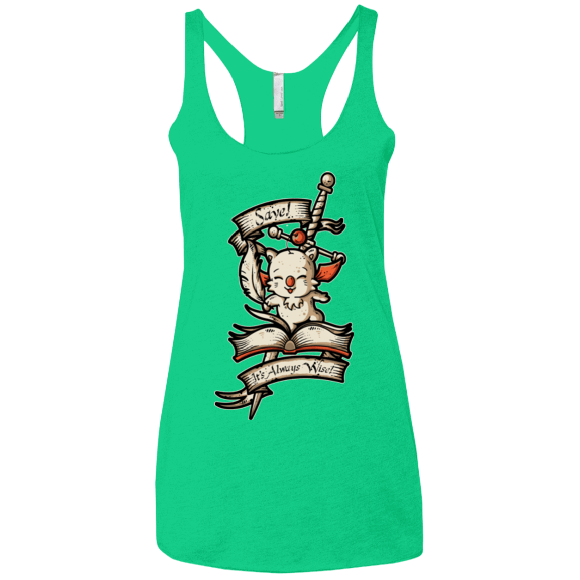 T-Shirts Envy / X-Small FANTASY SAVE POINT Women's Triblend Racerback Tank
