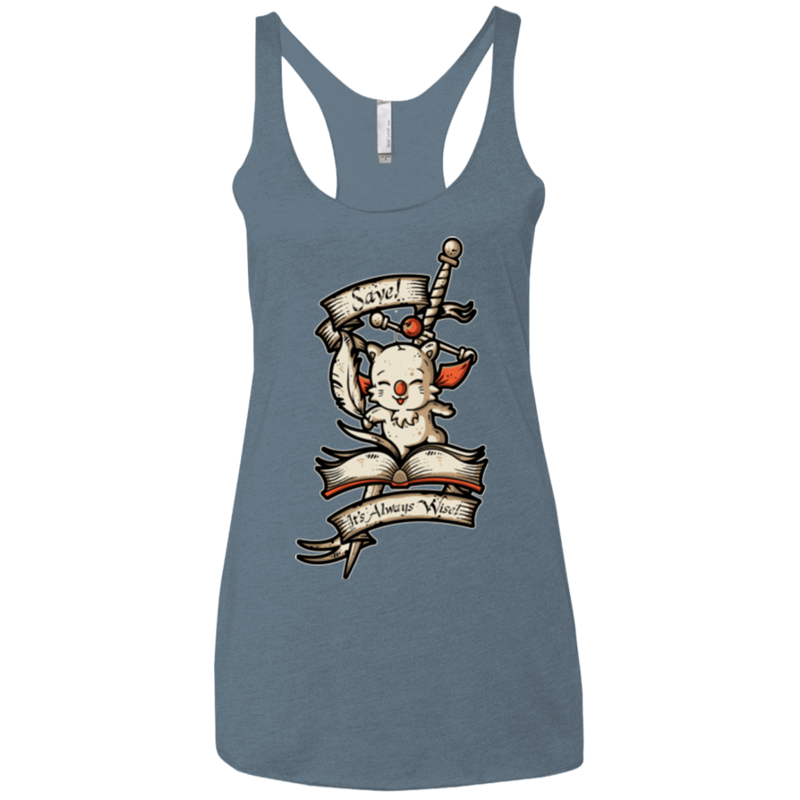 T-Shirts Indigo / X-Small FANTASY SAVE POINT Women's Triblend Racerback Tank