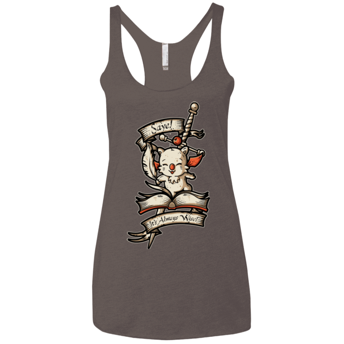 T-Shirts Macchiato / X-Small FANTASY SAVE POINT Women's Triblend Racerback Tank