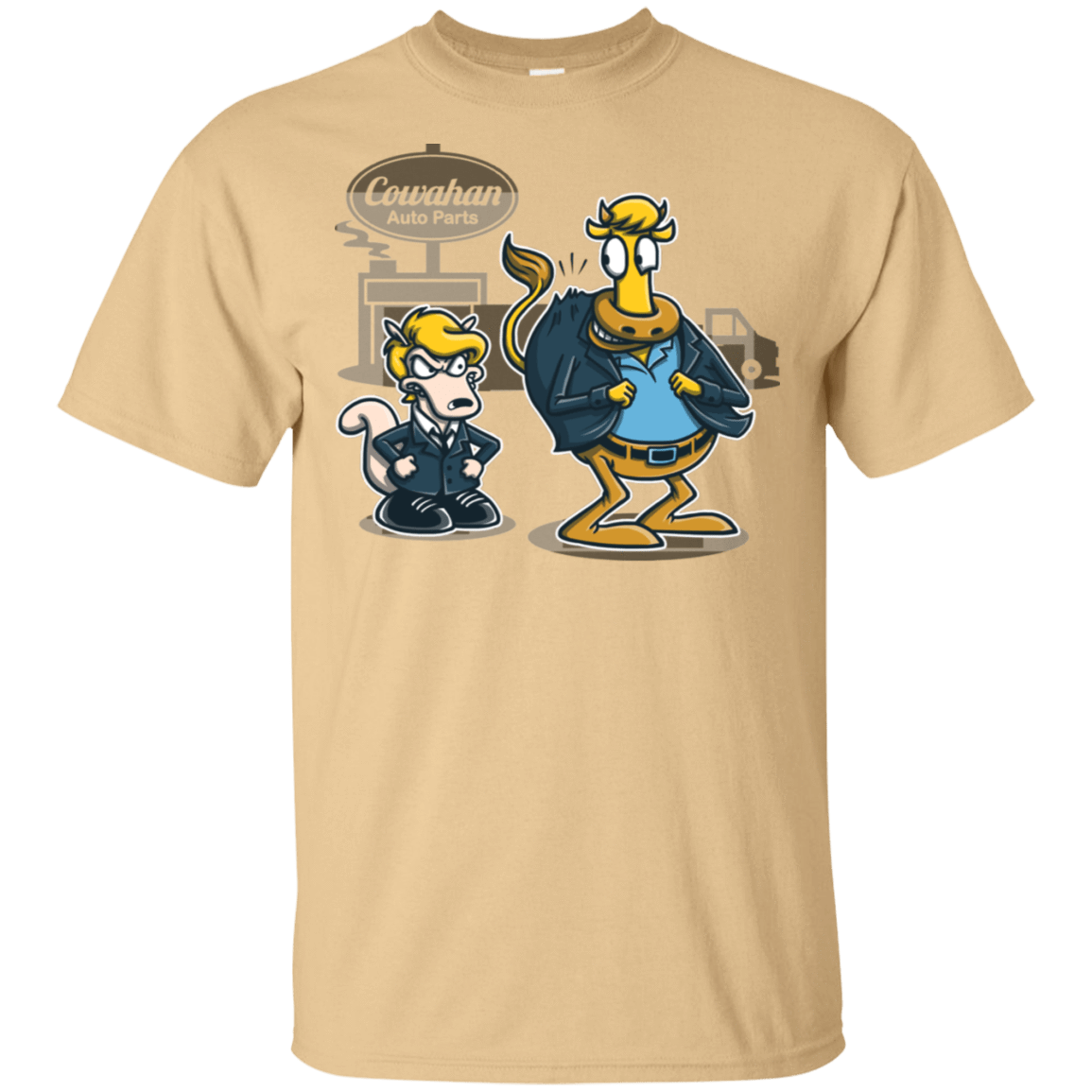 T-Shirts Vegas Gold / S Fat Cow in a Little Coat T-Shirt