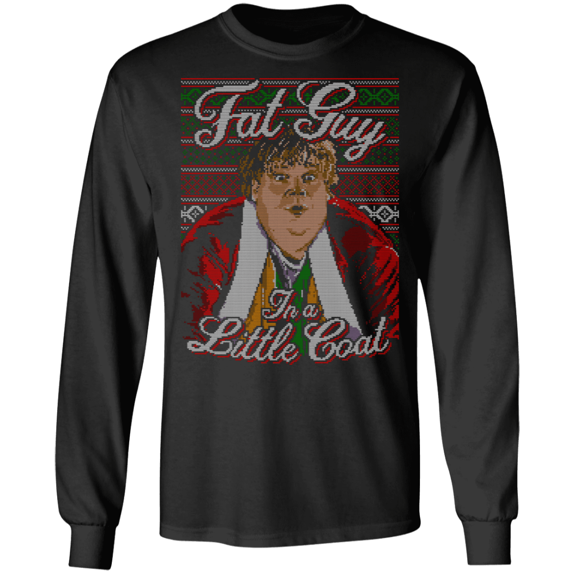 T-Shirts Black / S Fat Guy In A Little Coat Men's Long Sleeve T-Shirt